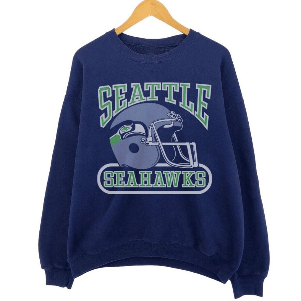 Vintage Seattle Seahawks Football Sweatshirt, 90s NFL Seattle Seahawks Shirt Tee